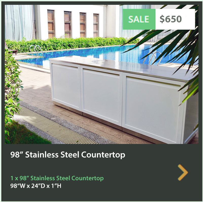 98″ Stainless Steel Countertop